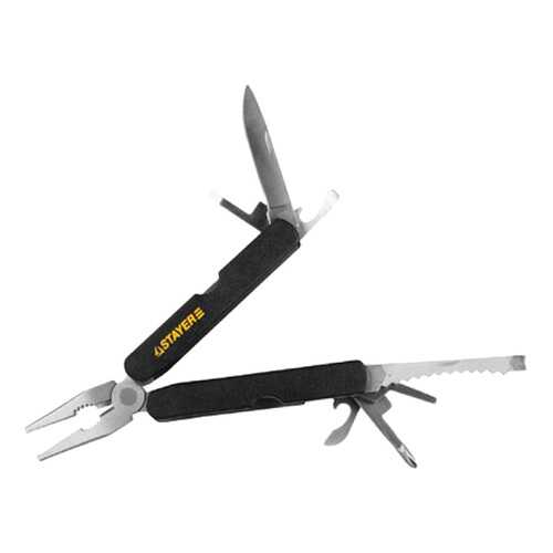Мультитул STAYER Standard 22855 110 мм черный, 11 функций в Спортландия