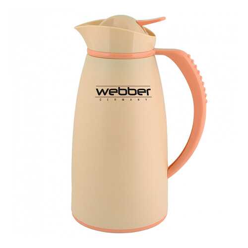 Термос- кувшин WEBBER 31004/5S со стеклянной колбой 1,0 л ,бежевый (12) в Спортландия