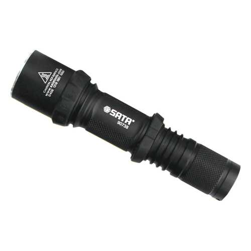 Туристический фонарь Sata Aluminum LED Cree 90738 черный, 1 режим в Спортландия