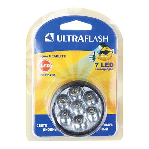Туристический фонарь Ultraflash 909 LED7BL черный, 1 режим в Спортландия