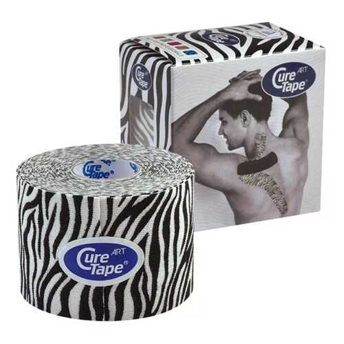 Кинезио тейп CureTape Art Zebra, хлопок 163180 в Спортландия