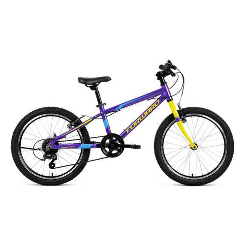 Велосипед Forward Rise 20 2.0 2020 One Size dark violet/yellow в Спортландия