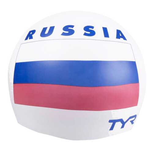 Шапочка для плавания TYR Russia Silicone Swim Cap white в Спортландия