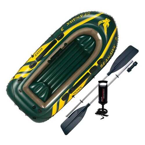 Лодка Intex Seahawk 3 Set 2,95 x 1,37 м green в Спортландия